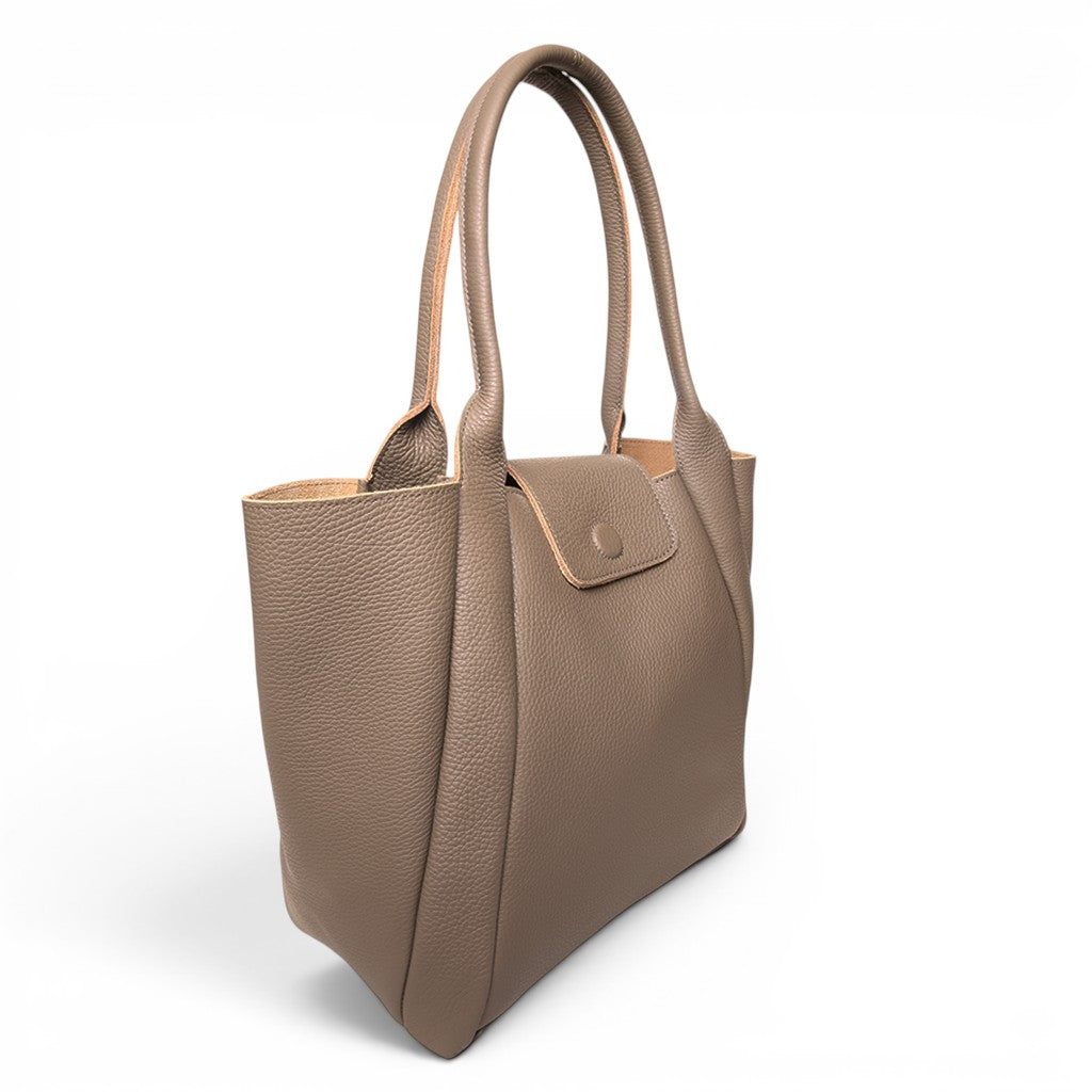 Hudson Tote in Portobello Italian Buffalo Cowhide