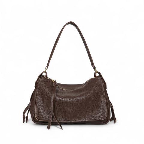 Remi Medium Slouchy Shoulder in Chestnut Buffalo Cowhide