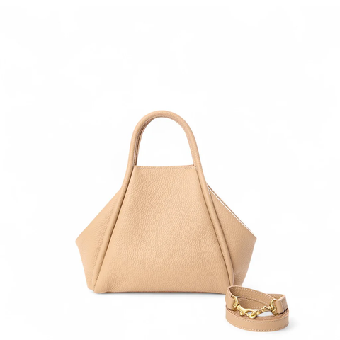 Taya Top Handle Crossbody in Cappuccino Italian Buffalo Cowhide