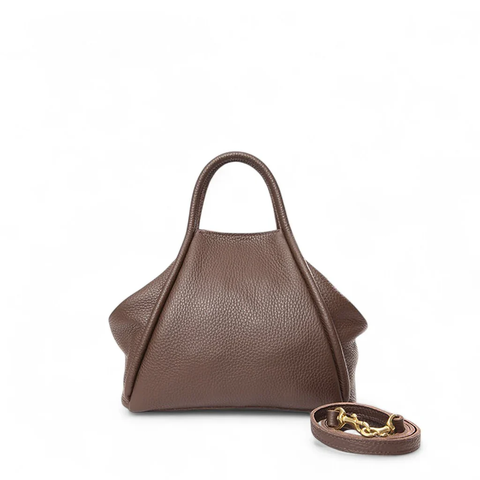 Taya Top Handle Crossbody in Chestnut Italian Buffalo Cowhide