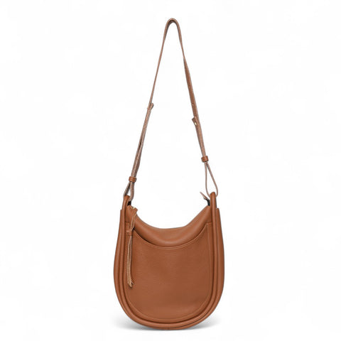 Catalina Adjustable Hobo in Caramel Italian Buffalo Cowhide