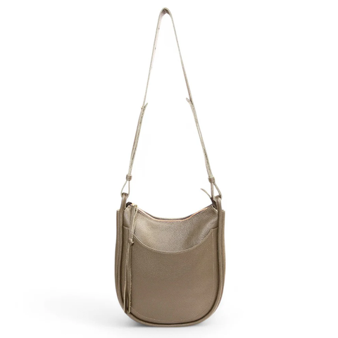 Catalina Adjustable Hobo in Portobello Italian Buffalo Cowhide