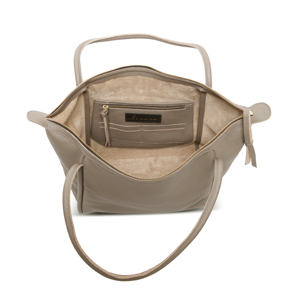 Serafina Tote in Portobello Italian Buffalo Cowhide