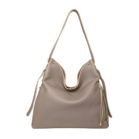 Sophia Adjustable Hobo in Portobello Buffalo Cowhide