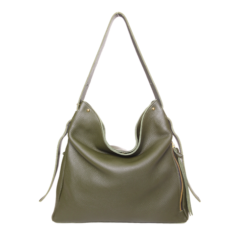 Sophia Adjustable Hobo in Cypress Buffalo Cowhide