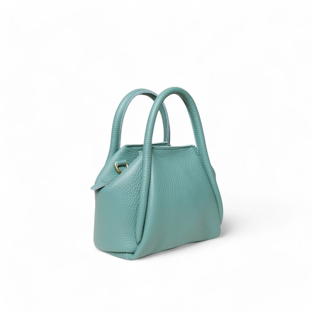 Mini Taya Top handle Crossbody in Teal Italian Buffalo Cowhide