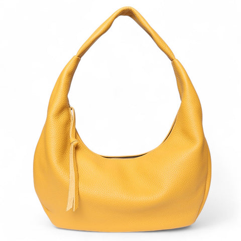 Lucia Hobo in Marigold Italian Buffalo Cowhide