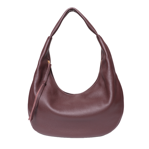 Lucia Hobo in Barolo Italian Buffalo Cowhide