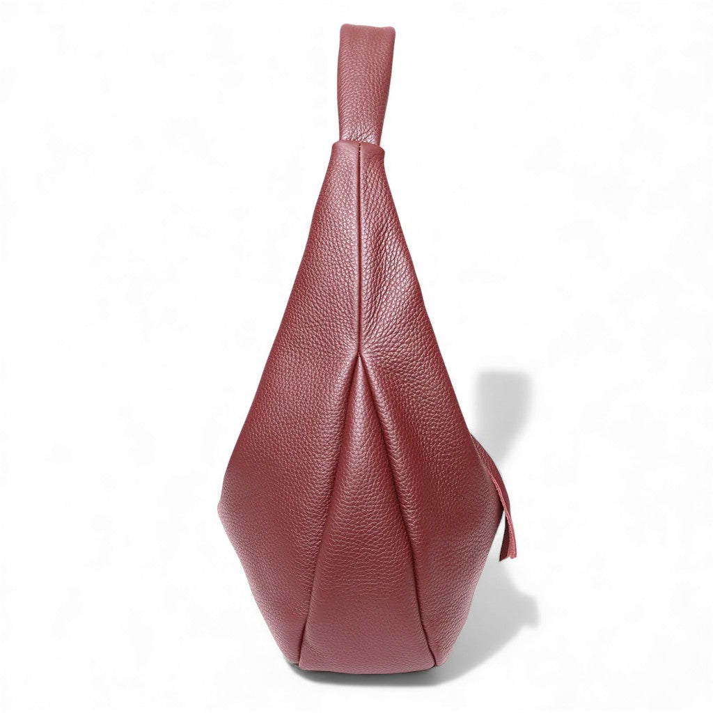 Lucia Hobo in Barolo Italian Buffalo Cowhide