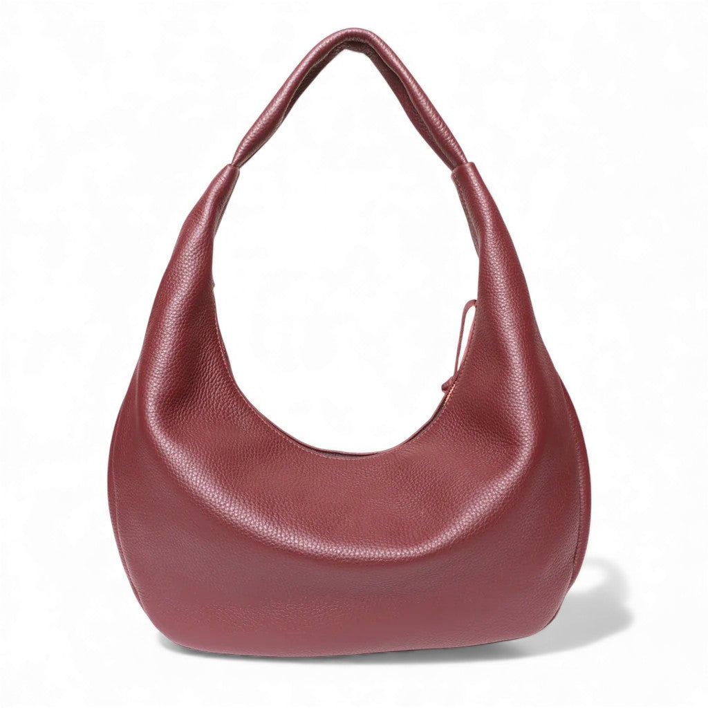 Lucia Hobo in Barolo Italian Buffalo Cowhide