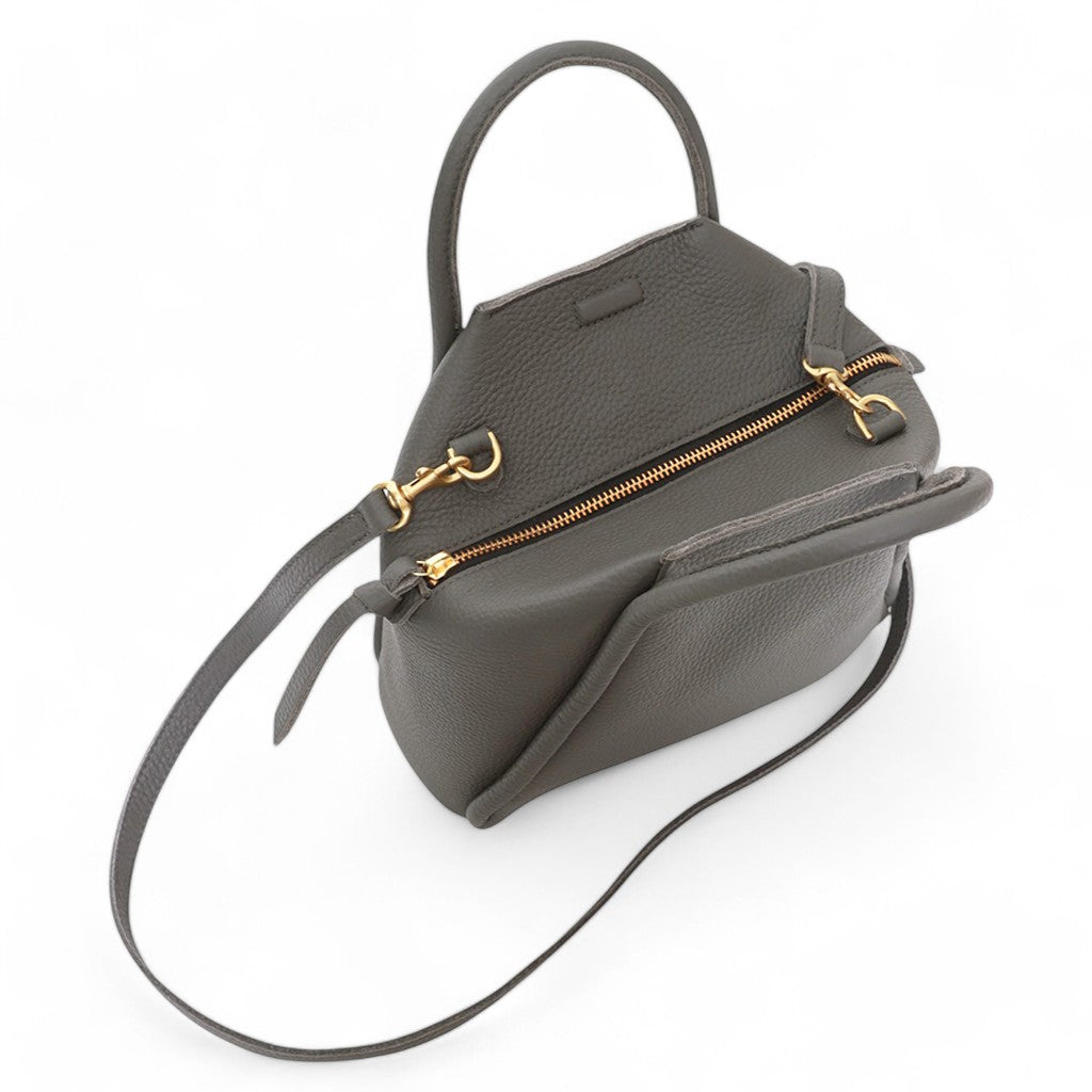 Taya Top Handle Crossbody in Shadow Italian Buffalo Cowhide