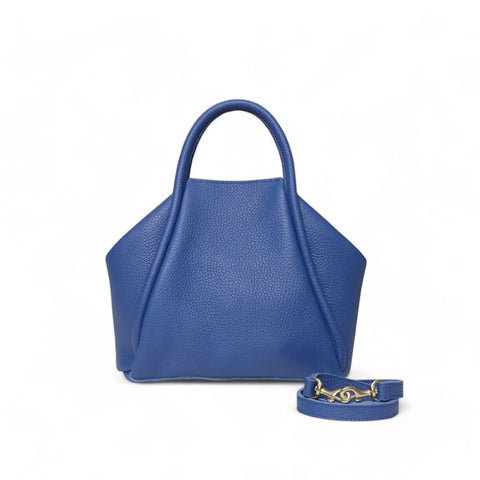 Taya Top Handle Crossbody in Lapis Italian Buffalo Cowhide