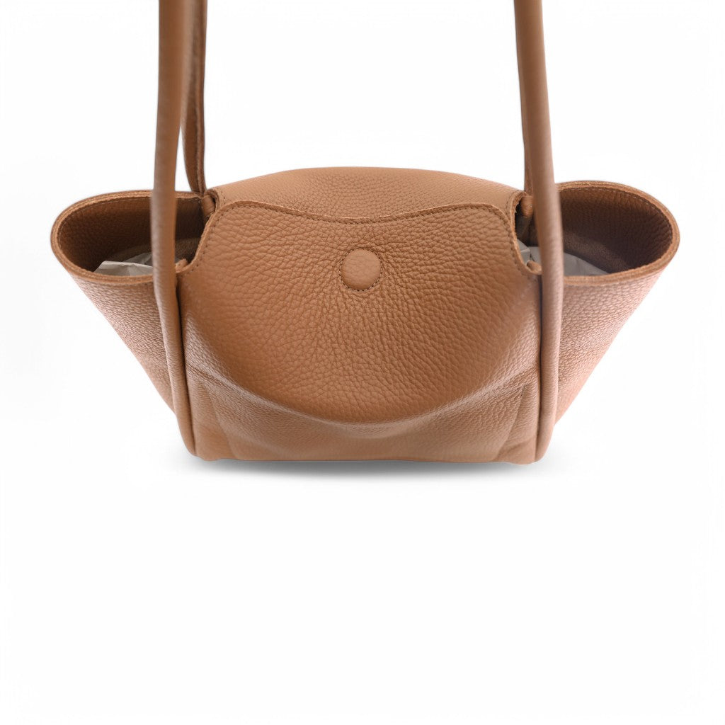 Stefania Satchel in Caramel Italian Buffalo Cowhide