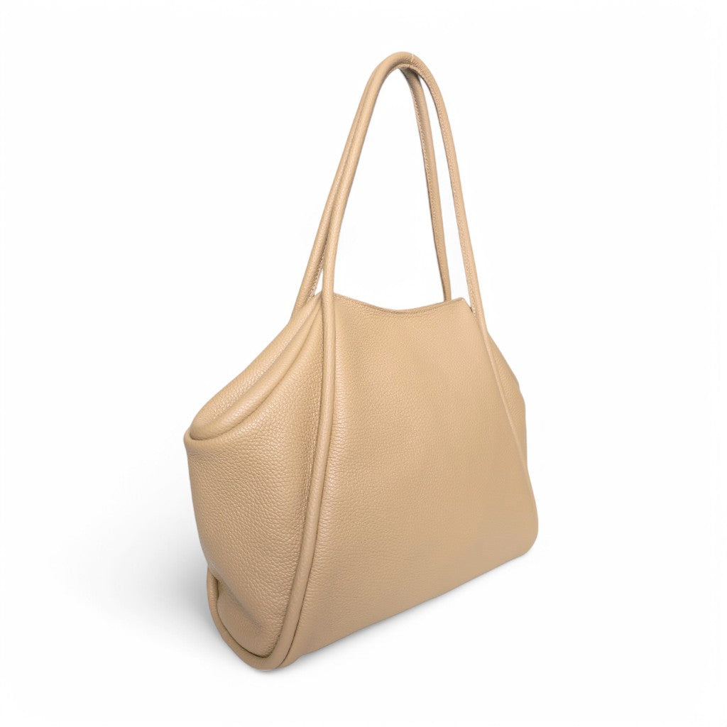 Taya Tote Cappuccino Italian Buffalo Cowhide