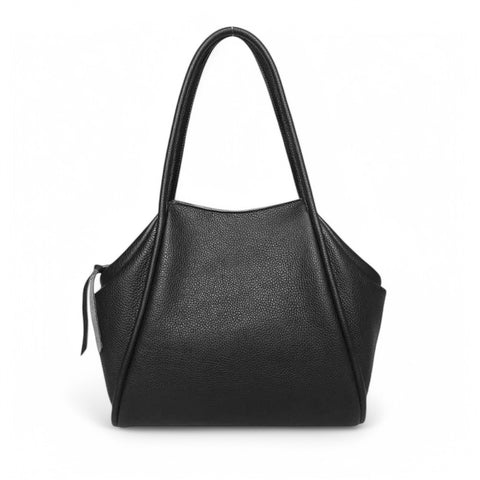 Taya Tote Black Italian Buffalo Cowhide