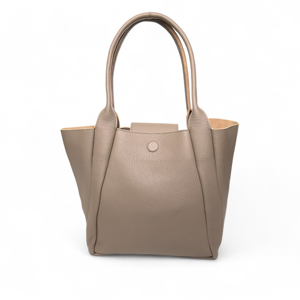 Hudson Tote in Portobello Italian Buffalo Cowhide
