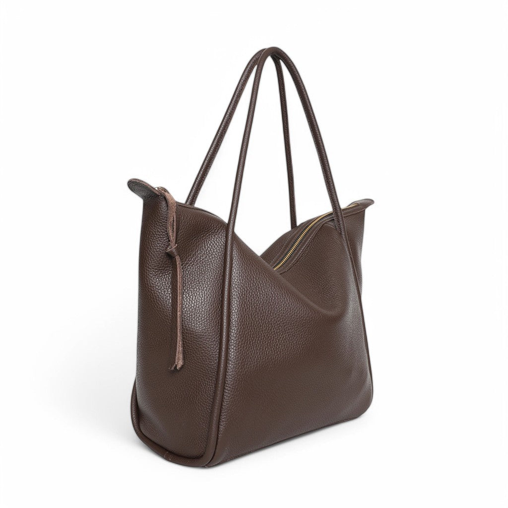Serafina Tote in Chestnut Italian Buffalo Cowhide