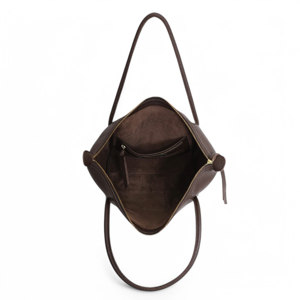 Serafina Tote in Chestnut Italian Buffalo Cowhide