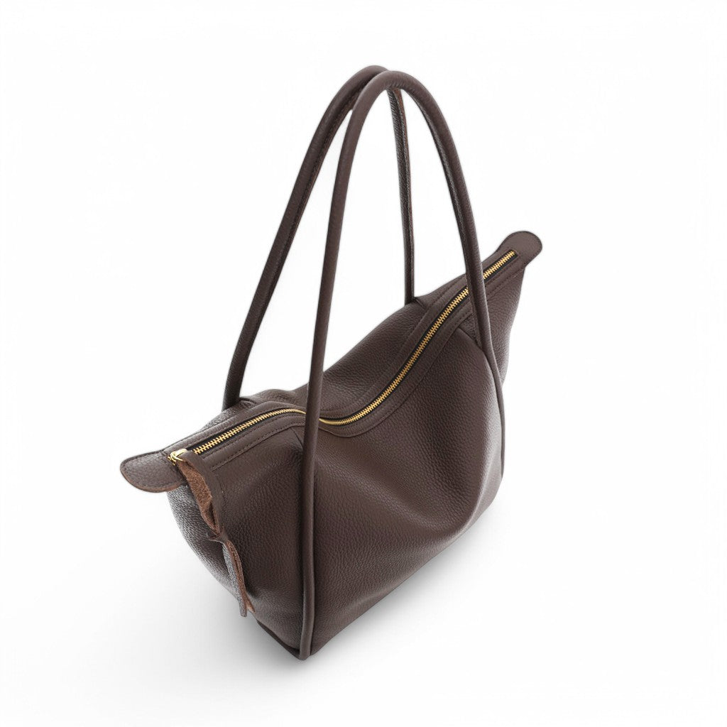 Serafina Tote in Chestnut Italian Buffalo Cowhide