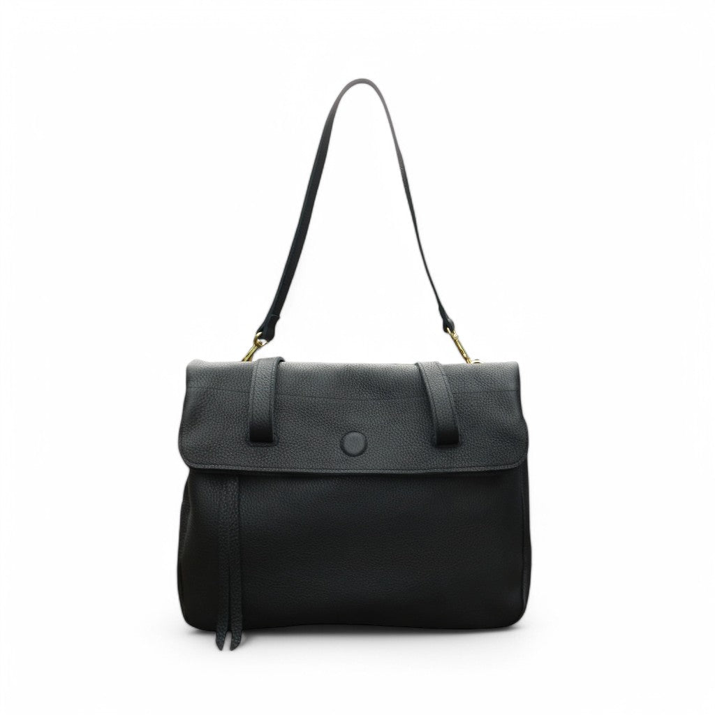 Charlotte 3-in-1 Convertible Backpack in Black Italian Buffalo Cowhide