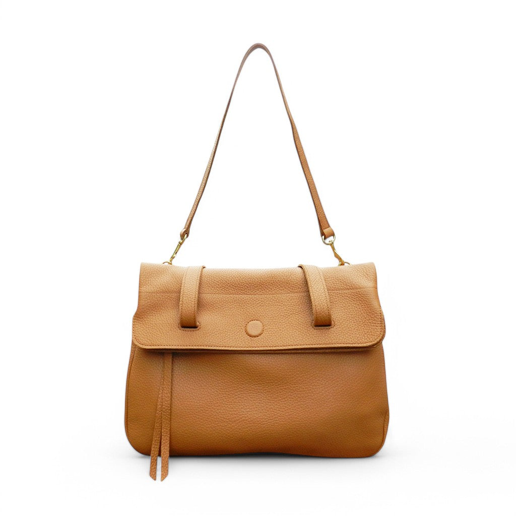 Charlotte 3-in-1 Convertible Backpack in Miel Italian Buffalo Cowhide