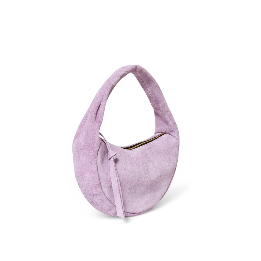 Celeste Baguette in Lavender Italian Leather Backed Suede