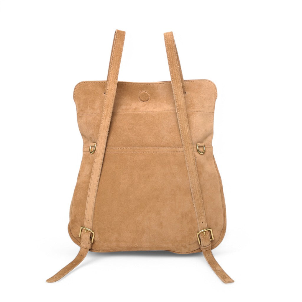 Charlotte 3-in-1 Convertible Backpack in Pane Italian Leather Backed Suede