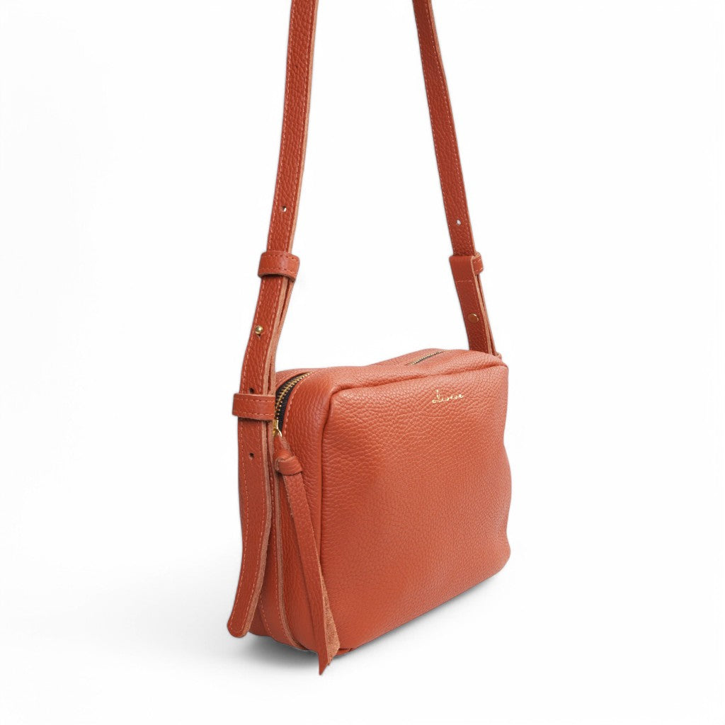 Allegra Camera Bag in Auburn Italian Buffalo Cowhide