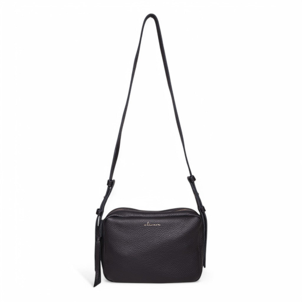 Allegra Camera Bag in Black Italian Buffalo Cowhide