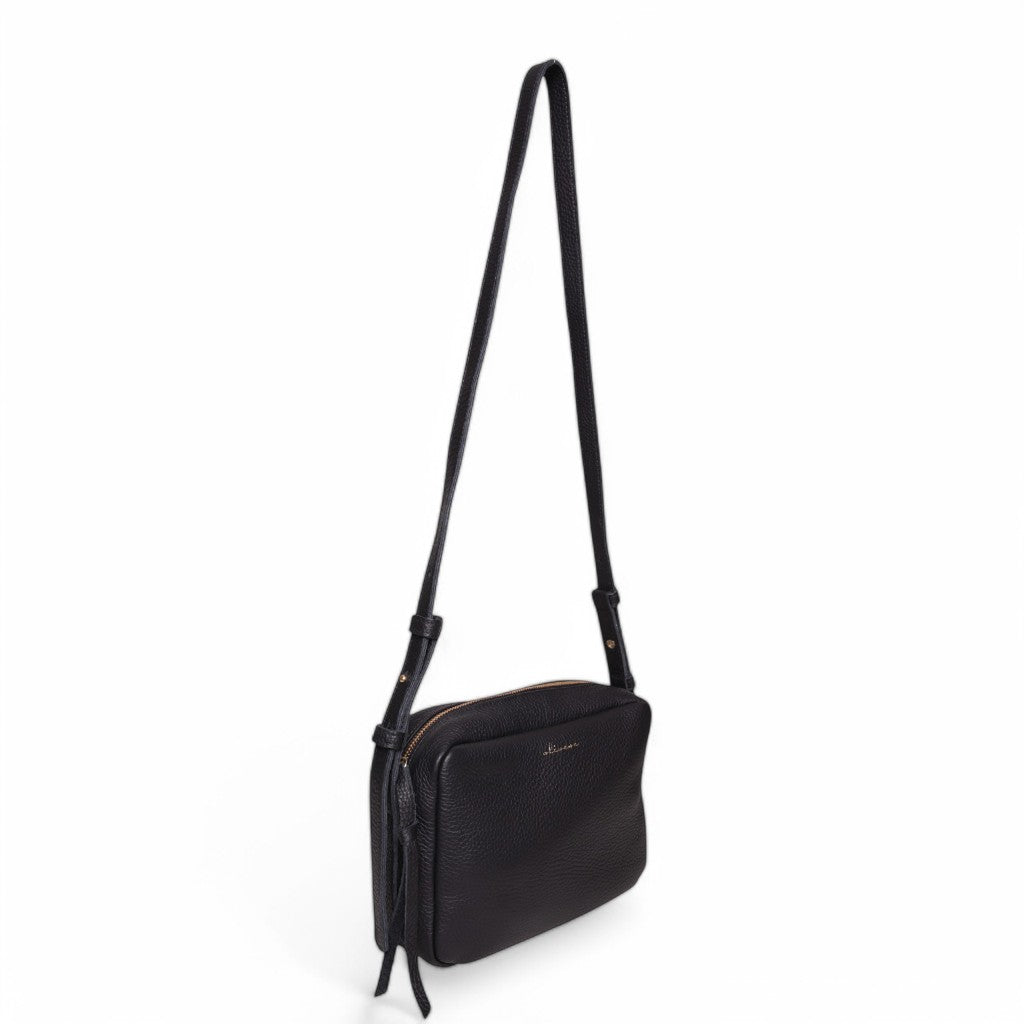 Allegra Camera Bag in Black Italian Buffalo Cowhide