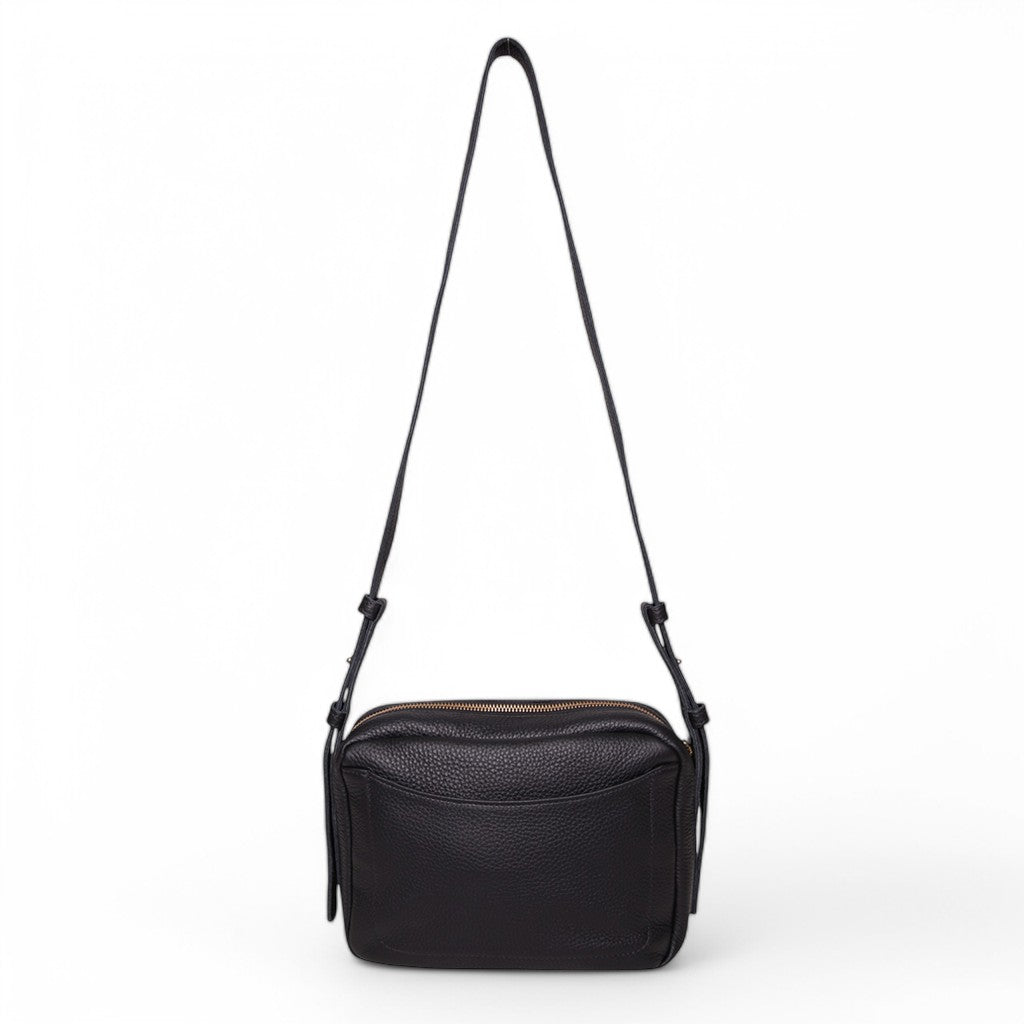 Allegra Camera Bag in Black Italian Buffalo Cowhide