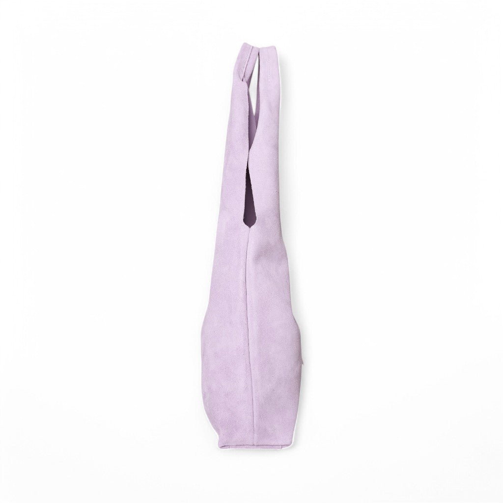 Elisabetta Shopper in Lavender Italian Leather Backed Suede