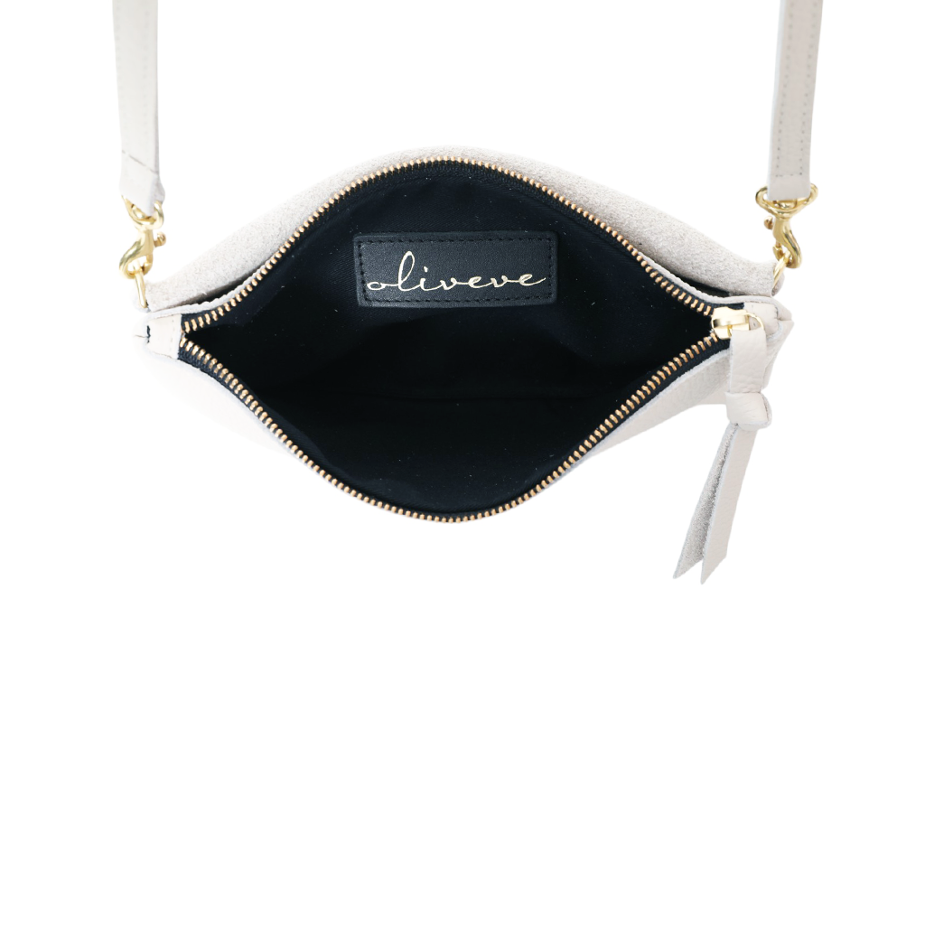 Cecilia Crossbody in White Italian Buffalo Cowhide