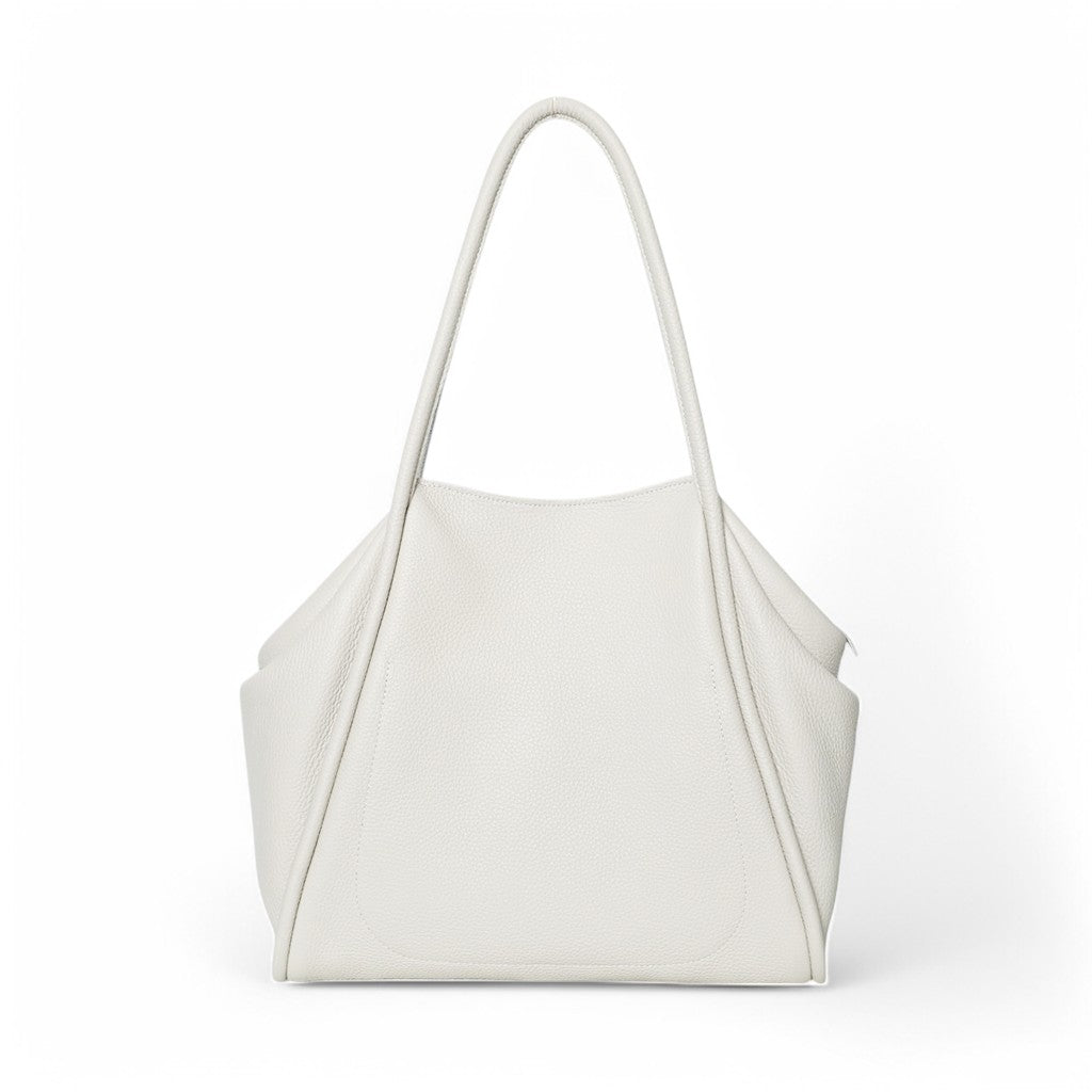 Taya Tote White Italian Buffalo Cowhide