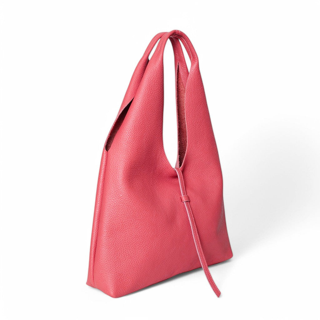 Elisabetta Shopper in Punch Italian Buffalo Cowhide