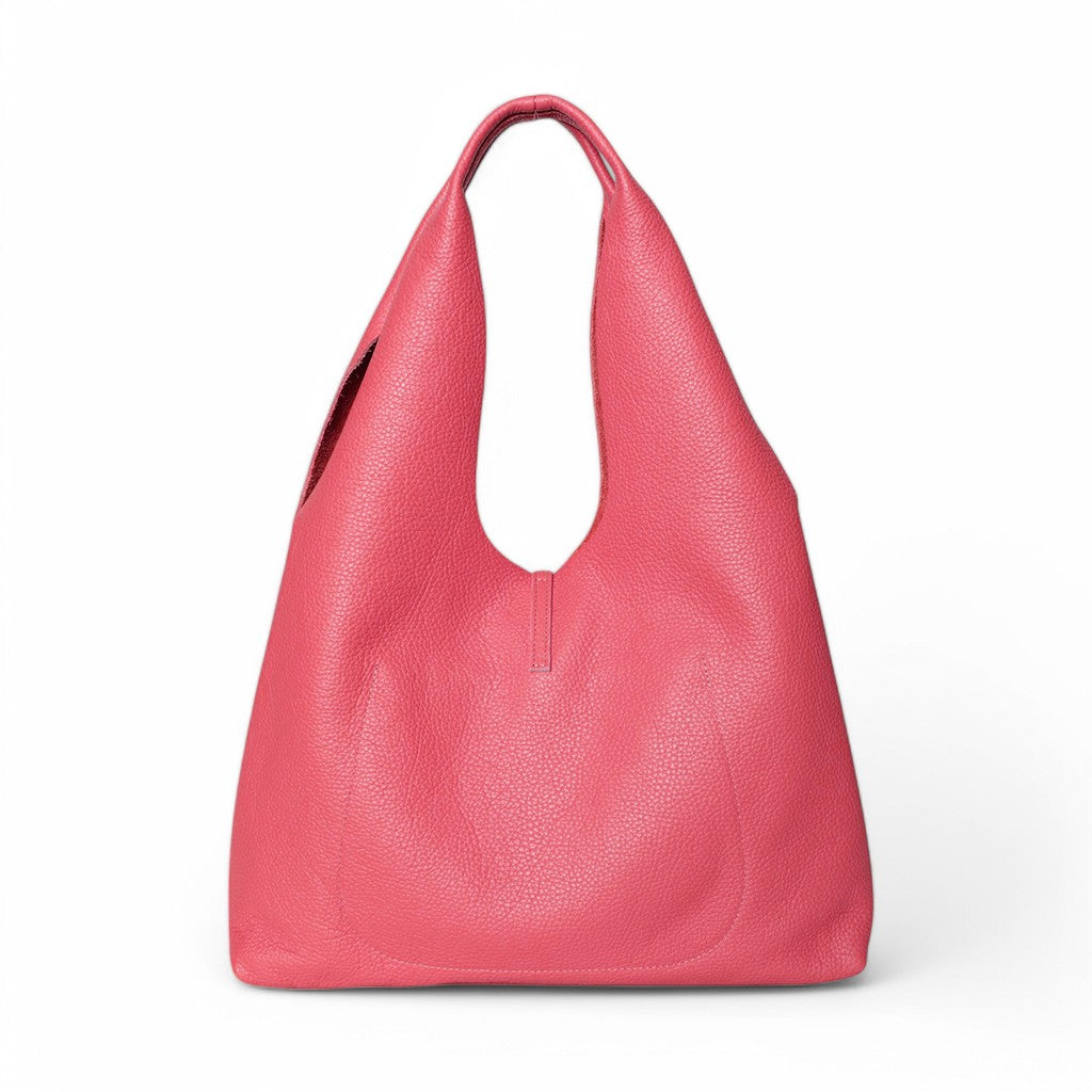 Elisabetta Shopper in Punch Italian Buffalo Cowhide