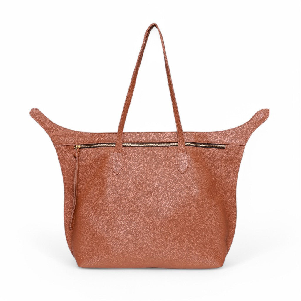 Maeve Tote in Caramel Italian Buffalo Cowhide