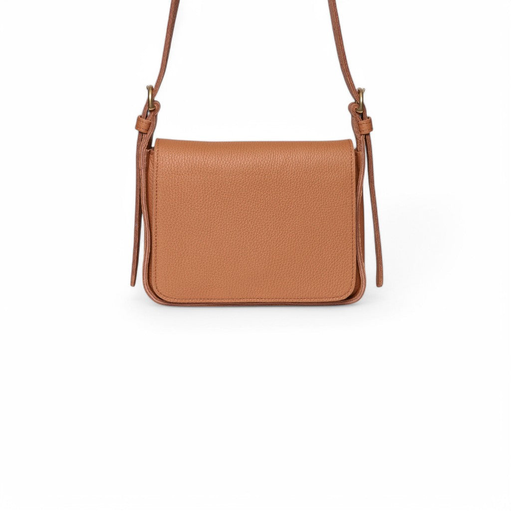 Genevieve Crossbody in Caramel Italian Buffalo Cowhide