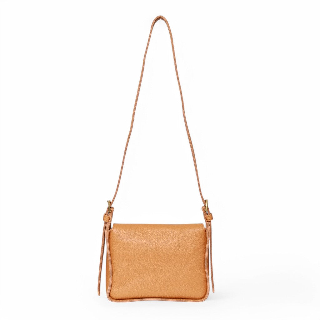 Genevieve Crossbody in Miel Italian Buffalo Cowhide