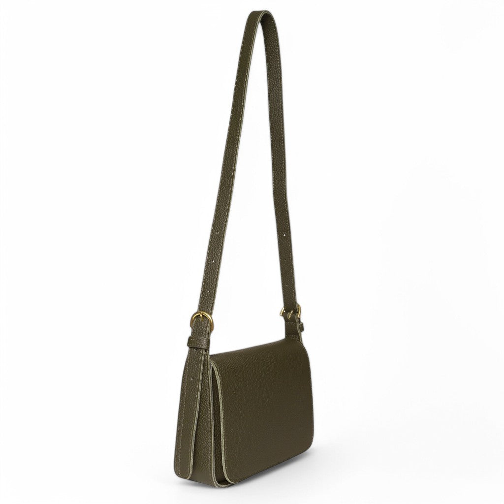 Genevieve Crossbody in Cypress Italian Buffalo Cowhide