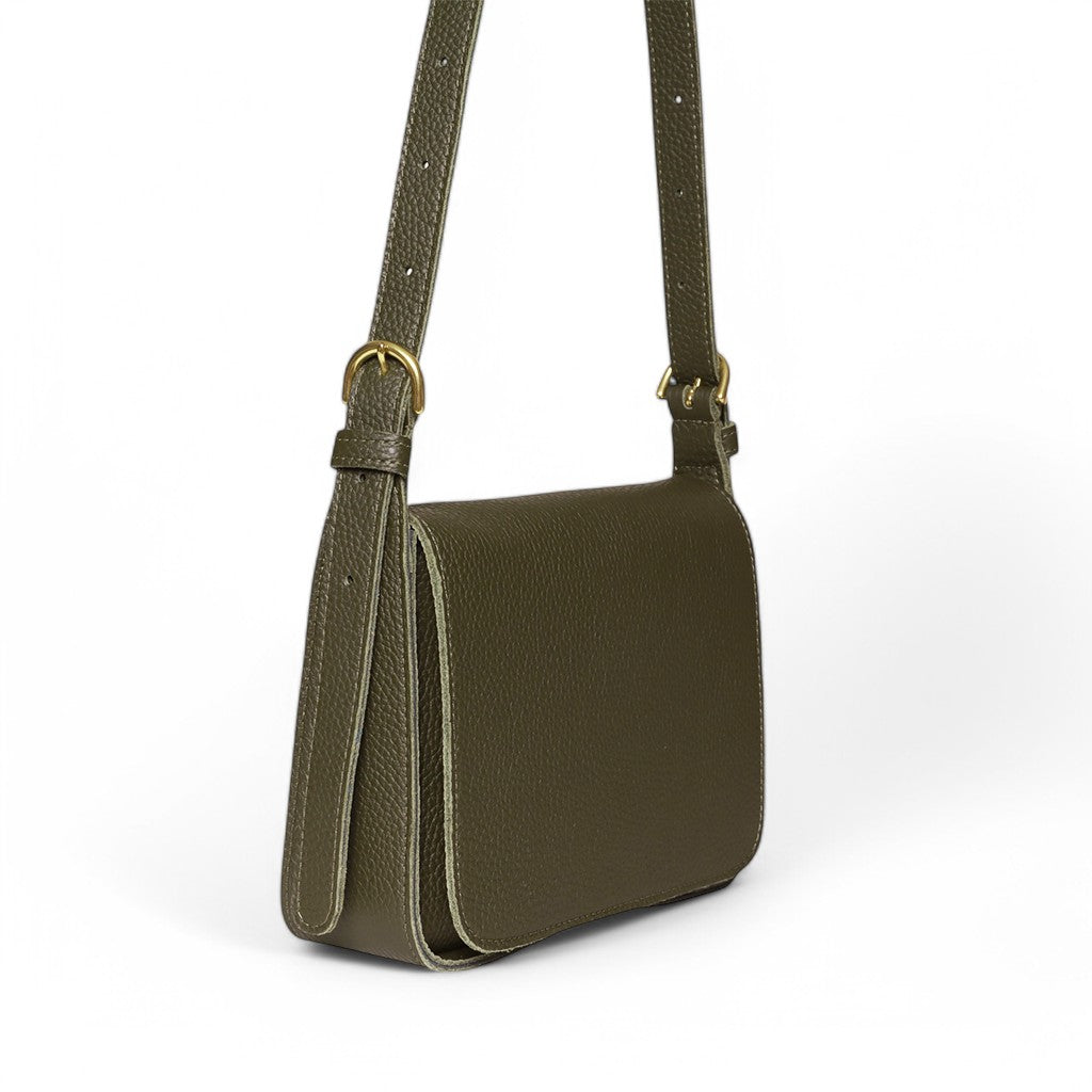 Genevieve Crossbody in Cypress Italian Buffalo Cowhide