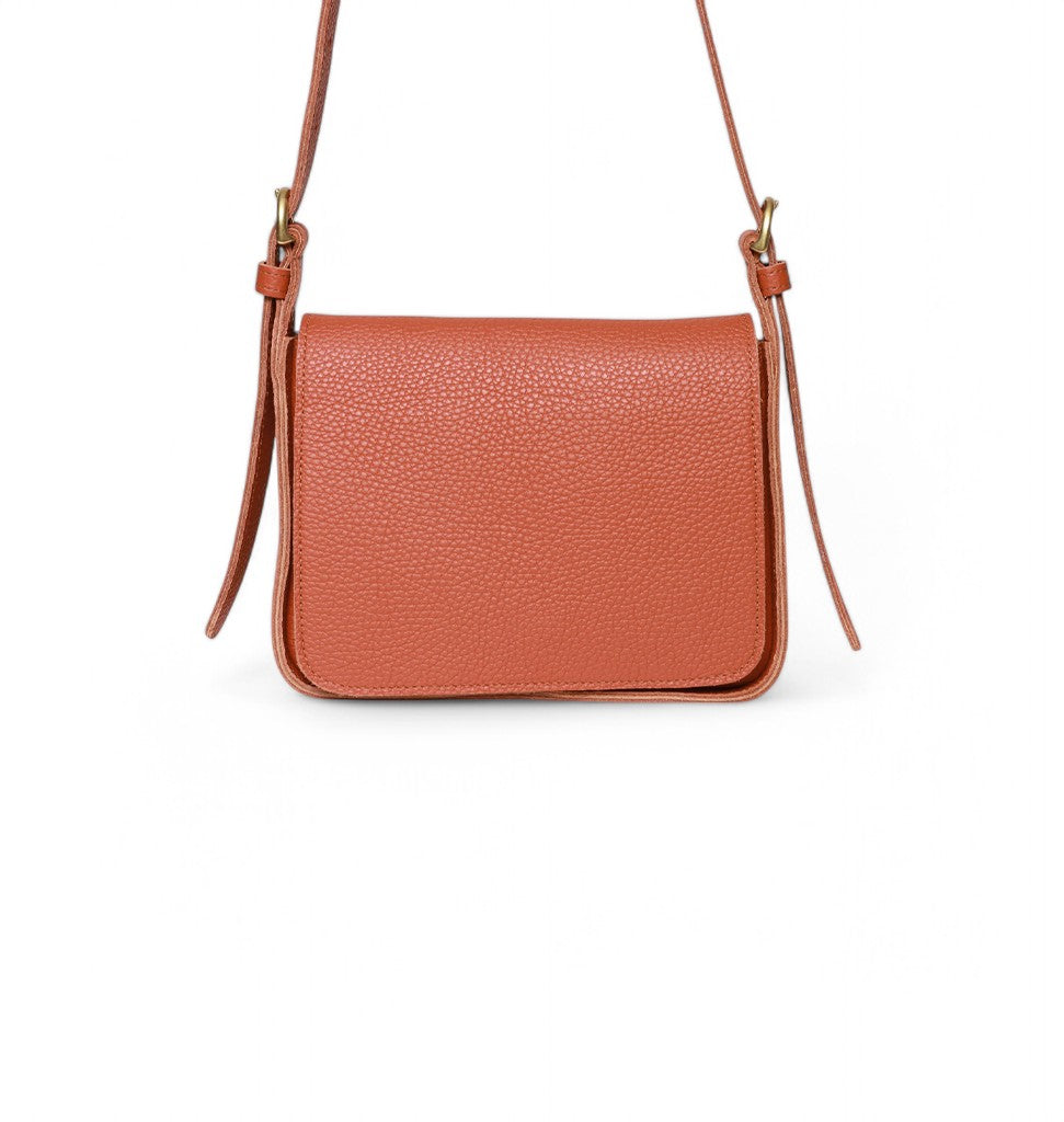 Genevieve Crossbody in Auburn Italian Buffalo Cowhide