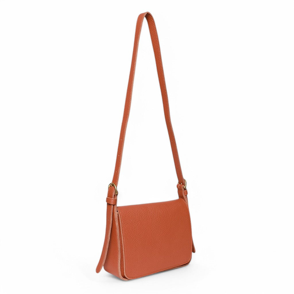 Genevieve Crossbody in Auburn Italian Buffalo Cowhide