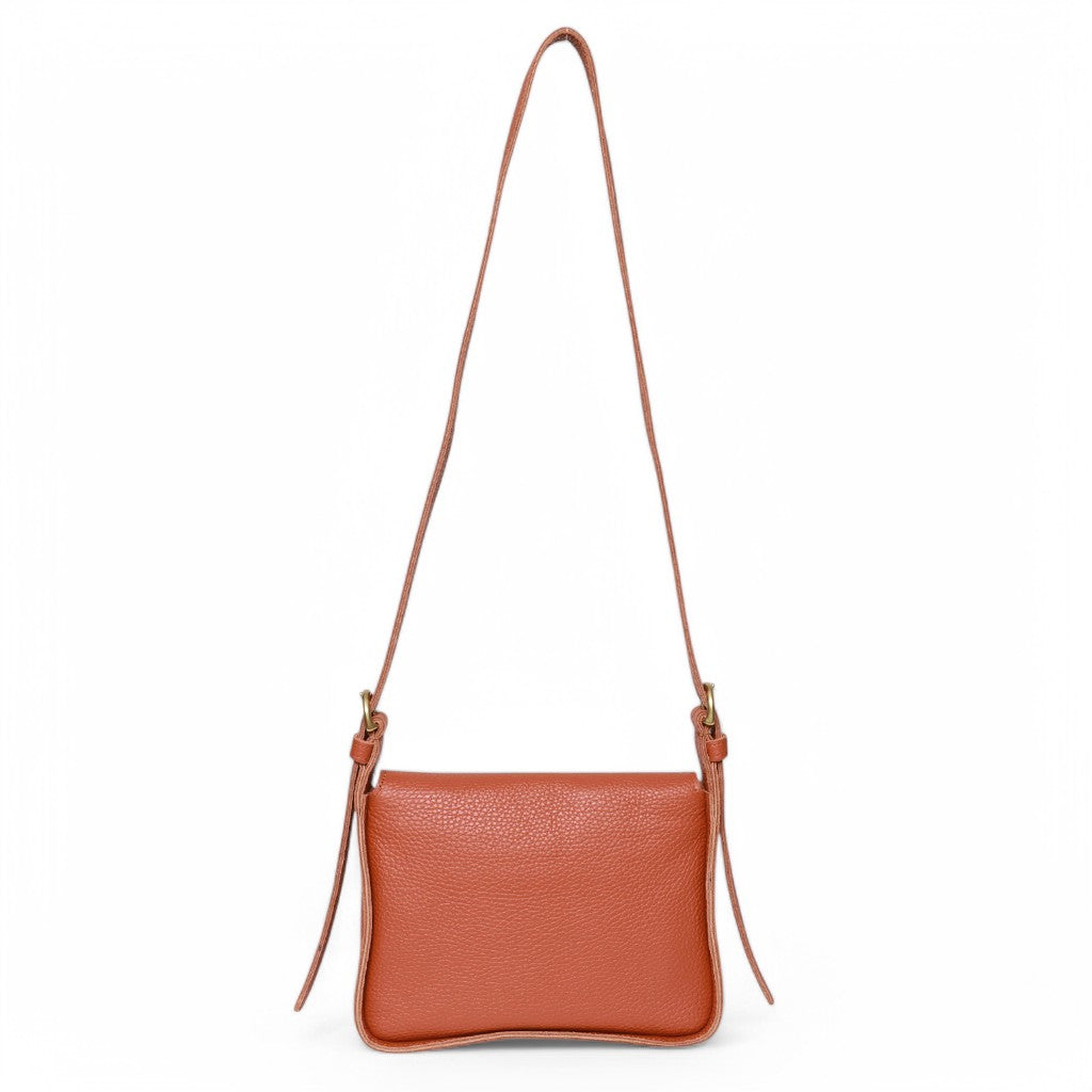 Genevieve Crossbody in Auburn Italian Buffalo Cowhide