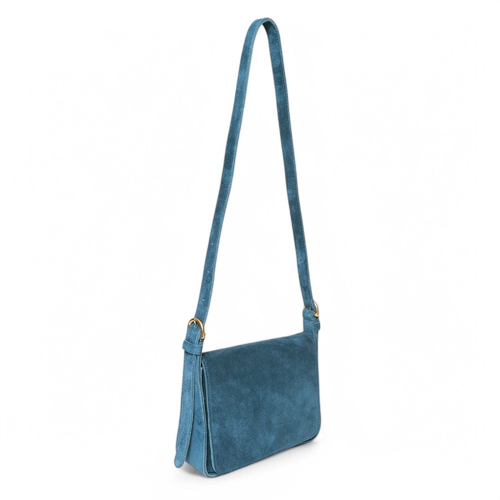 Genevieve Crossbody in Aegean Italian Suede