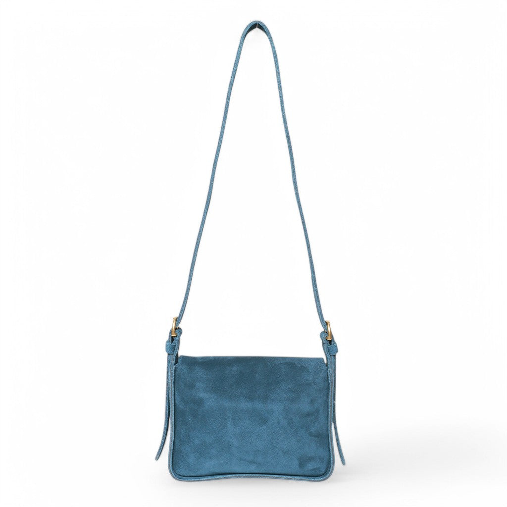 Genevieve Crossbody in Aegean Italian Suede