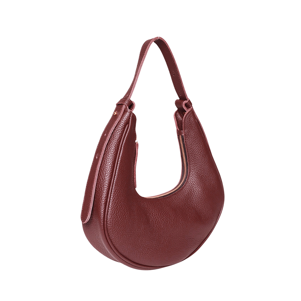 Brielle Baguette in Barolo Italian Buffalo Cowhide