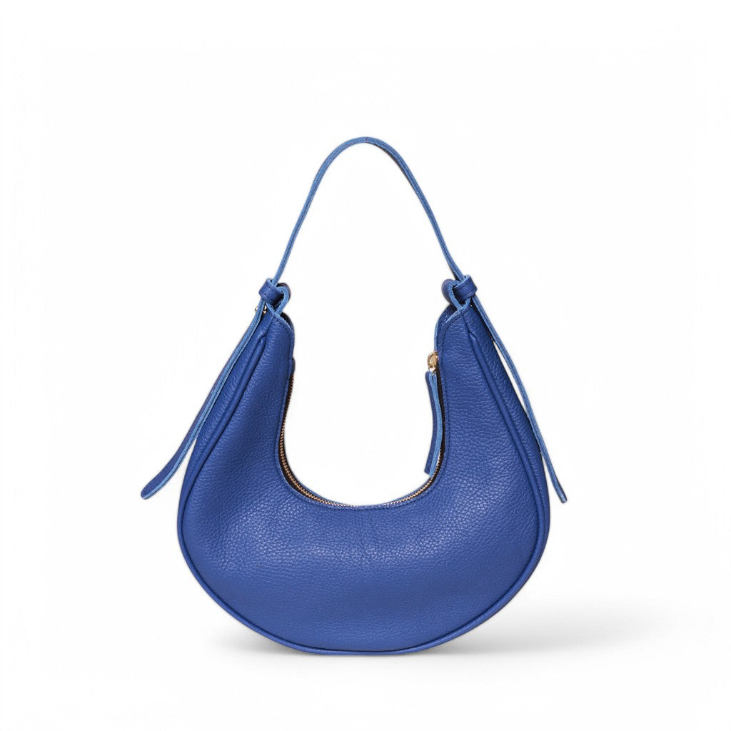 Brielle Baguette in Lapis Italian Buffalo Cowhide