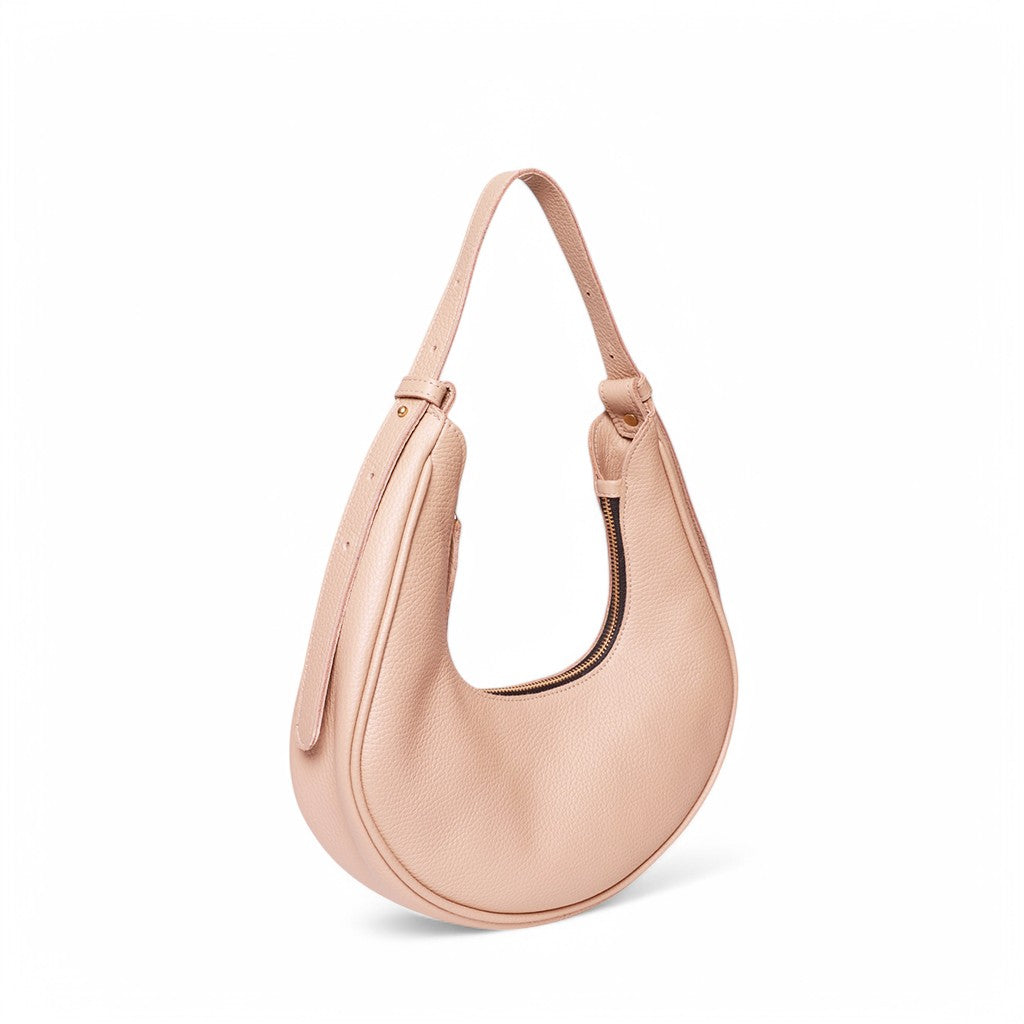 Brielle Baguette in Nude Italian Buffalo Cowhide