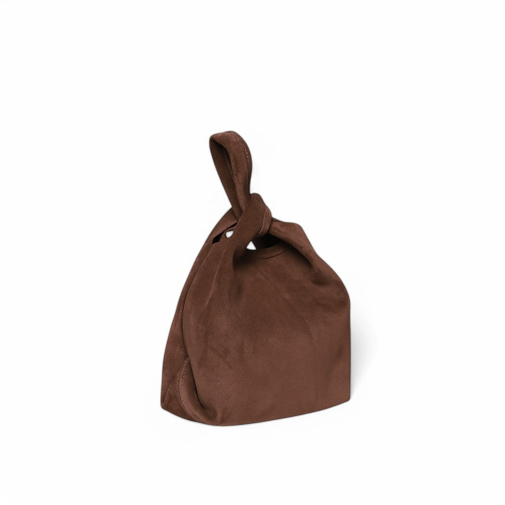 Amalia Top Handle Crossbody in Espresso Italian Suede